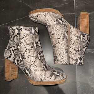 Snakeskin Ankle Boots